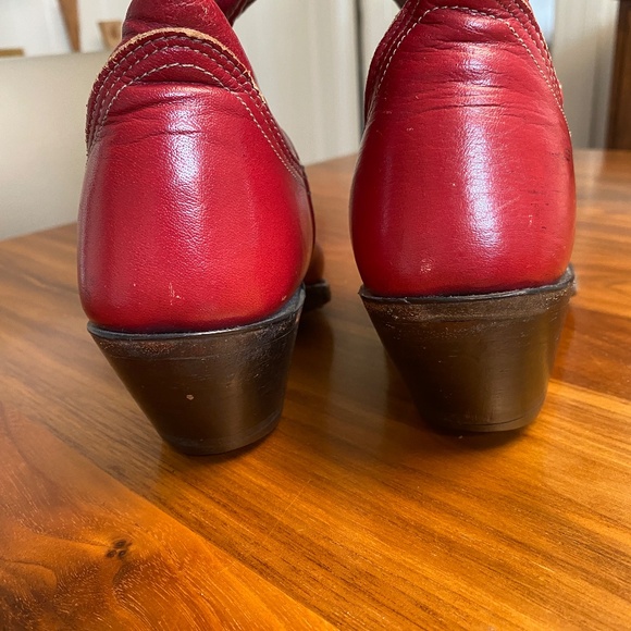 Vintage Red Nocona Cowboy boots sz 4.5 Women's - Picture 8 of 10